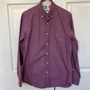 JCrew Factory XS Woven Shirt in cranberry.
